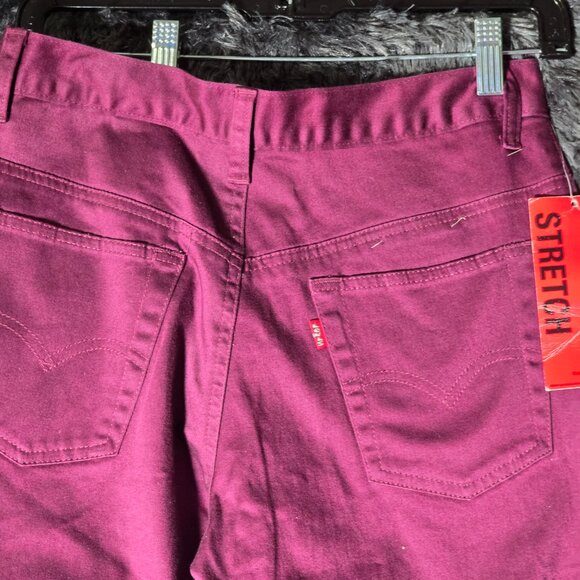 Levi’s 512 Slim Fit Womens Jeans Magenta Size 6 Y2K Red Tab - Picture 7 of 12